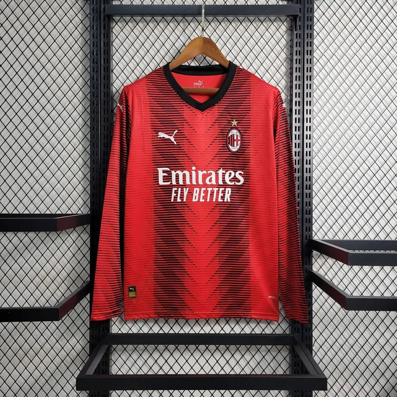 2023/2024 AC Milan Local Manga Larga