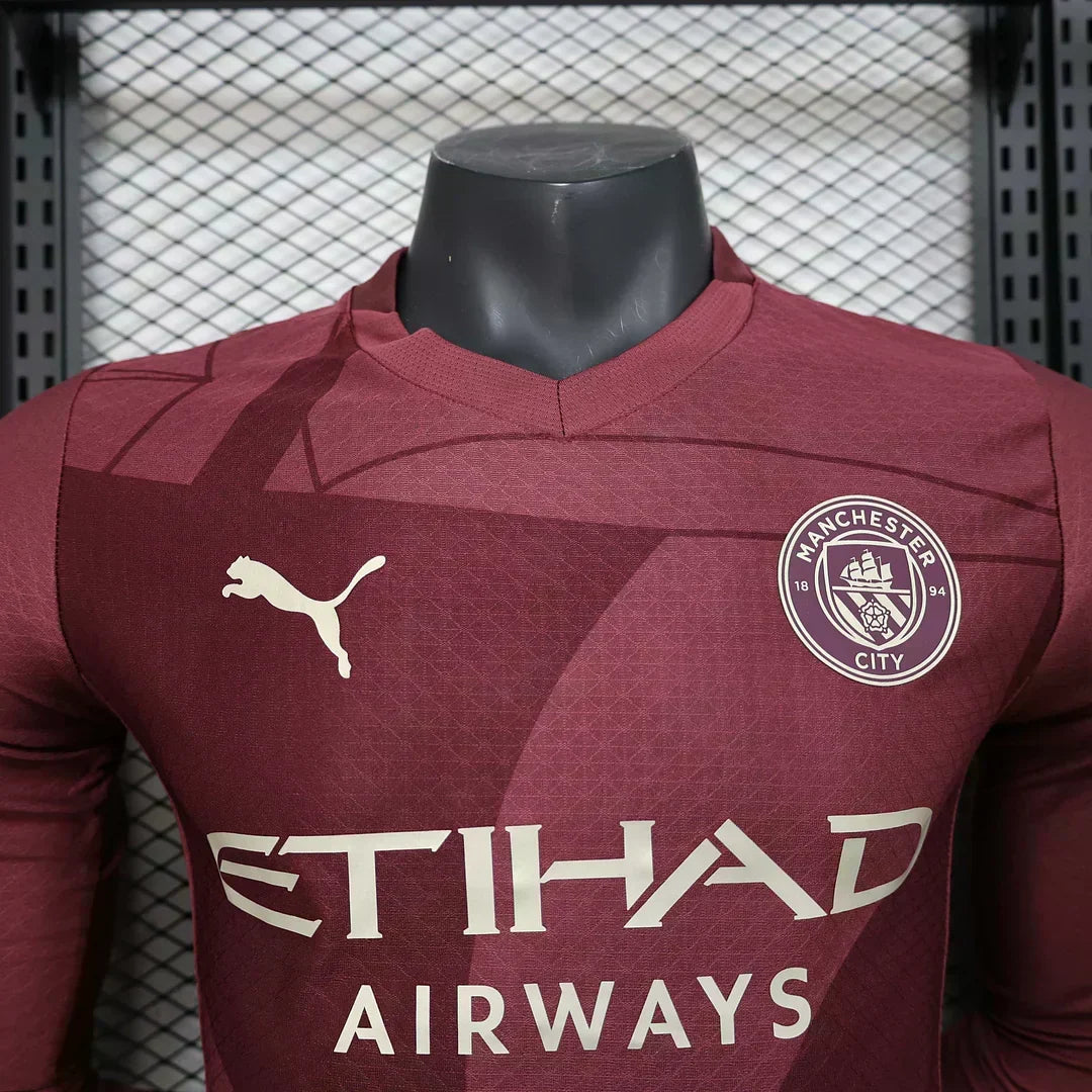 2024/2025 Manchester City Alternativa Visitante Manga Larga
