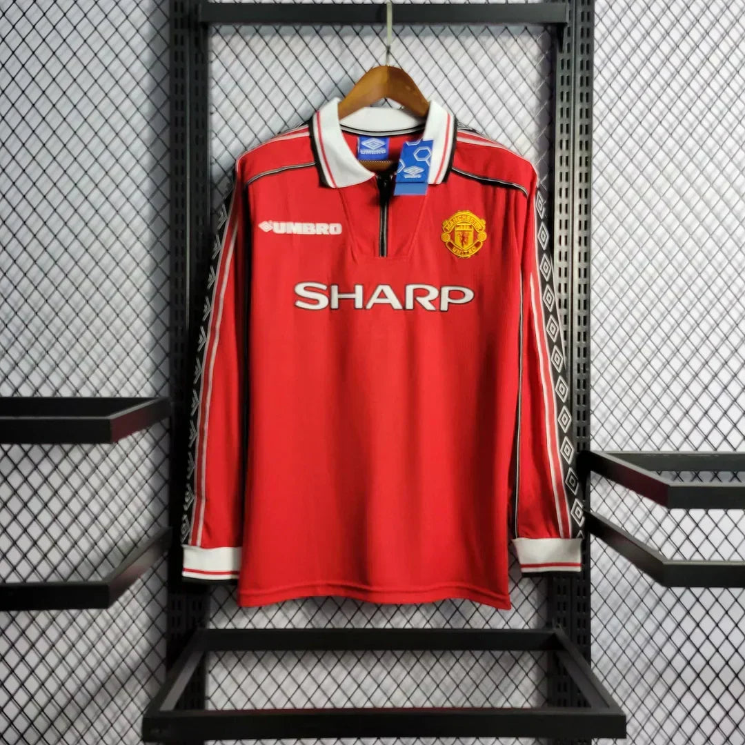 1998/1999 Retro Manchester United Local Manga Larga