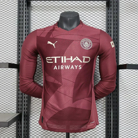 2024/2025 Manchester City Alternativa Visitante Manga Larga