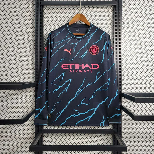 2023/2024 Manchester City Alternativa Visitante Manga Larga